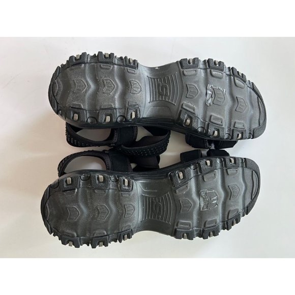 Women's Sketchers Yoga Form Sparkle Slingback Thong Sandals Size 11 Black - Picture 8 of 9